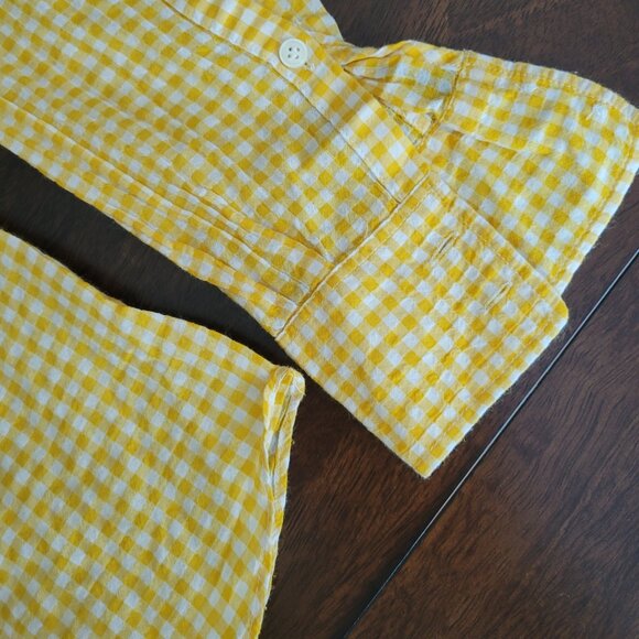 J. Crew The Perfect Shirt Women's Size XS Yellow Button Down Plaid - Picture 4 of 10